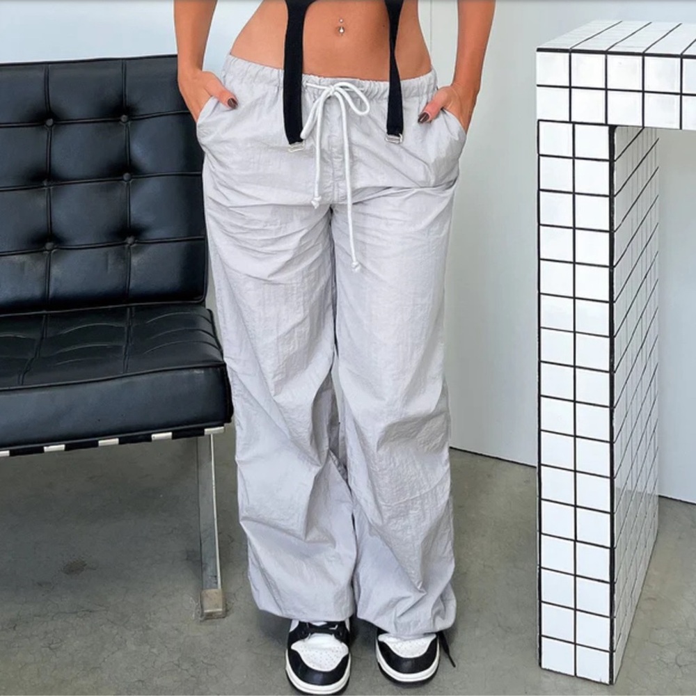 Stylish Gray Drawstring Pants